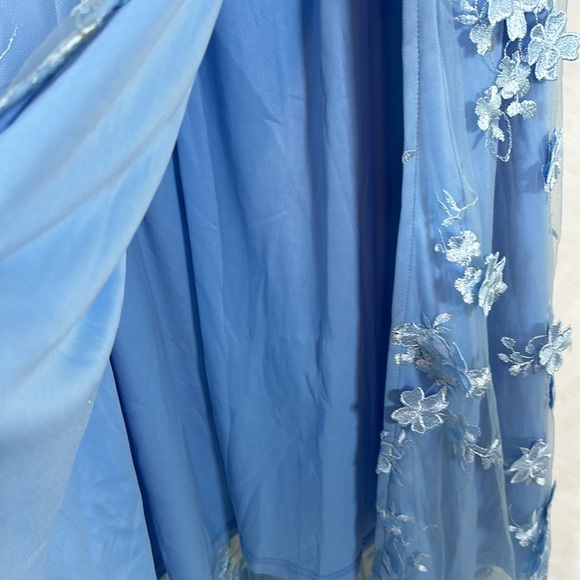 Lulus Rare Presence Powder Blue 3D Floral Embroidered Maxi Dress - Picture 8 of 9